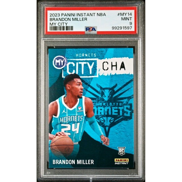 Brandon Miller 2023 Panini MyCity Rookie NBA #MY-14 Basketball Card PSA 9 Mint - Picture 1 of 2